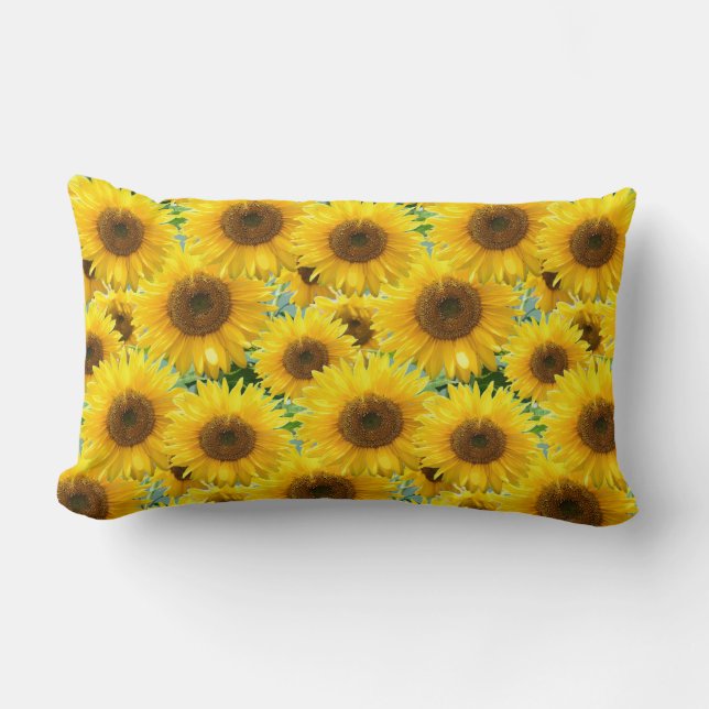 Solrosblommor Lumbarkudde (Framsida)