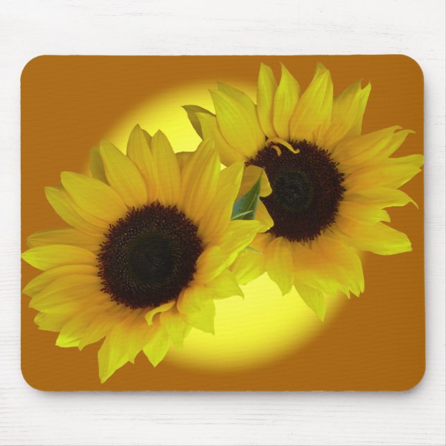 Solrosblommor Mouse Pad Benice Gult Flower Gifts Musmatta (Framsidan)
