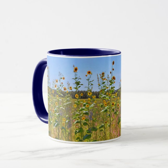 Solrosblommor på Farm Art Mugg Kopp (Framsida vänster)
