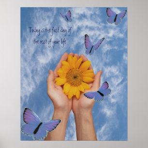 Solrosblommor Poster