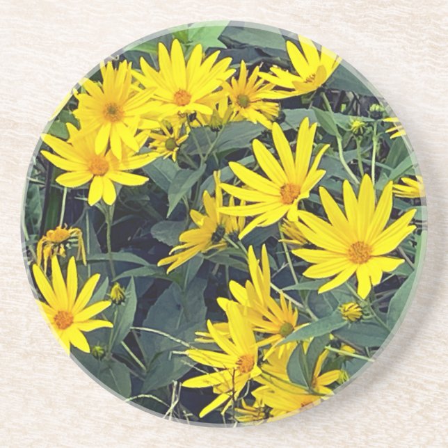 Solrosblommor Sandstensundersats Underlägg (Framsidan)