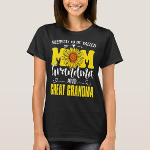 Solrosblommor som kallats Mamma och Underbar storb T Shirt