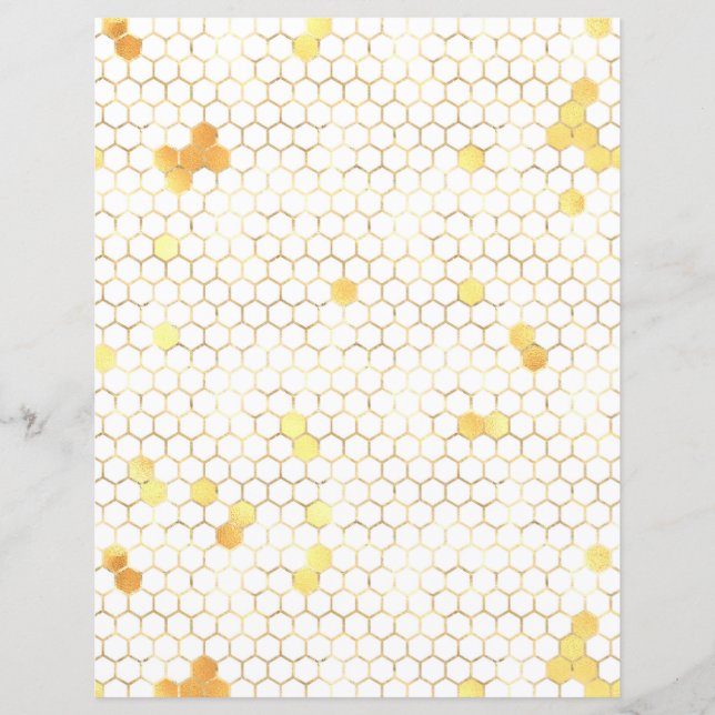 Solrosböna, honeycomb-skrapbok Papprare Lakan (Framsida)