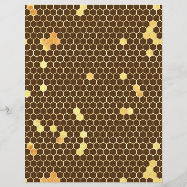 Solrosböna, honeycomb-skrapbok Papprare Lakan (Framsida)