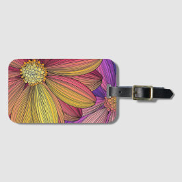 "Solrosbricka"Akrylvätsketag Bagagebricka