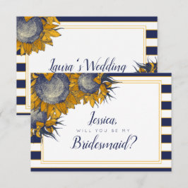 Solrosbridesmaid kort
