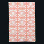 Solrosbrile Mönster Rosa White Kökshandduk<br><div class="desc">Dekorera ditt kök med den här coola konsthandduken. Gör en underbar uppvärmning,  födelsedag eller bröllop! Du kan anpassa den och även lägga till text. Kolla min butik för mycket mer färg och mönster!</div>