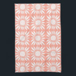 Solrosbrile Mönster Rosa White Kökshandduk<br><div class="desc">Dekorera ditt kök med den här coola konsthandduken. Gör en underbar uppvärmning,  födelsedag eller bröllop! Du kan anpassa den och även lägga till text. Kolla min butik för mycket mer färg och mönster!</div>