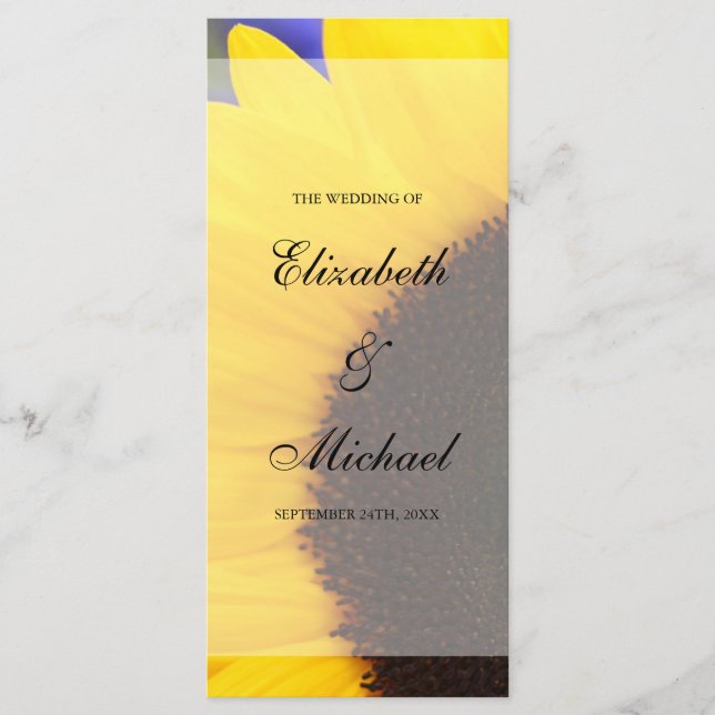 SolrosBröllopsprogram Program (Framsida)