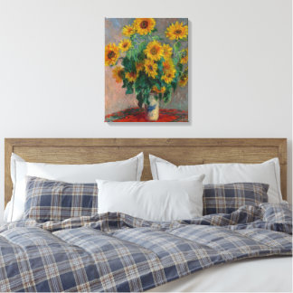 Solrosbukett av Claude Monet Canvastryck