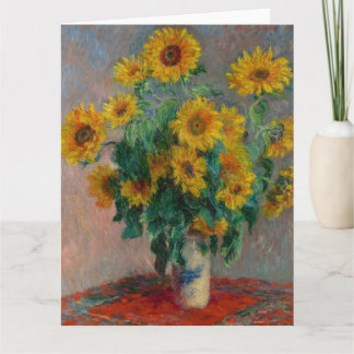 Solrosbukett av Claude Monet Kort