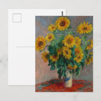 Solrosbukett av Claude Monet Vykort