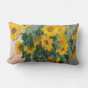 Solrosbukett av Monet Impressionist Lumbarkudde