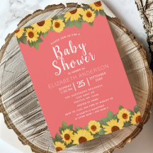 Solrosburk i Vår Girl Baby Shower