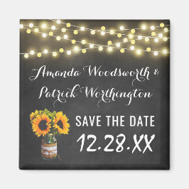 Solroschalkboard Land Rustic Save Date Magnet