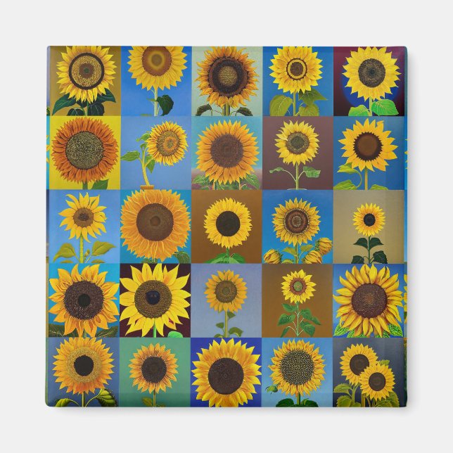 Solroscollage Magnet (Framsidan)