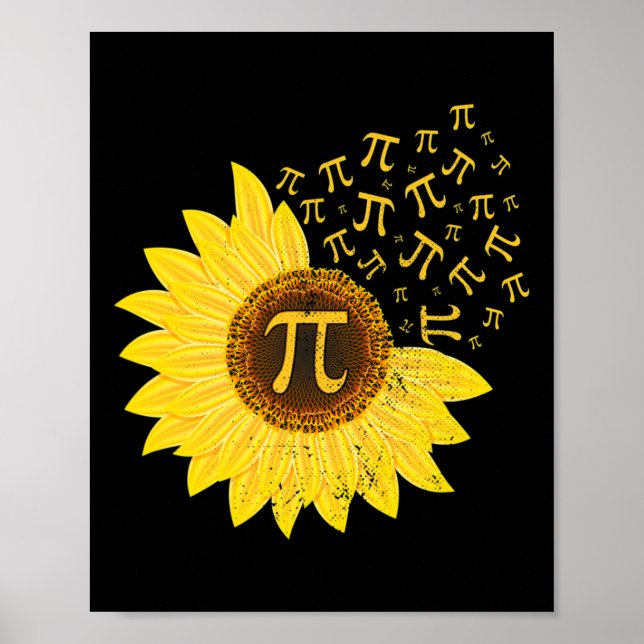 Solrosdag 3.14 mars 14:e Math Teacher Vint Poster (Framsidan)