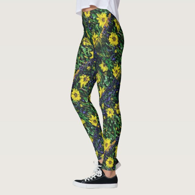 Solrosdamasker Leggings (Vänster)
