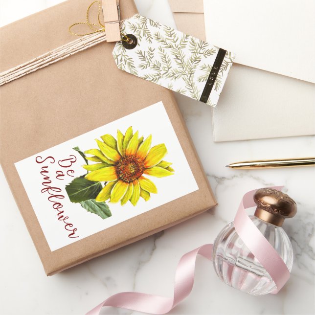 Solrosdekal Rektangulärt Klistermärke (Gifting)