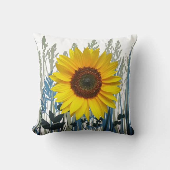 Solrosdekorativ kudde (Framsida)