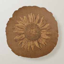 Solrosdekorativ kudde