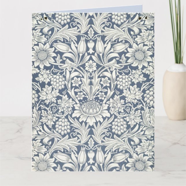 Solrosdesign (av William Morris) stort kort (Framsida)