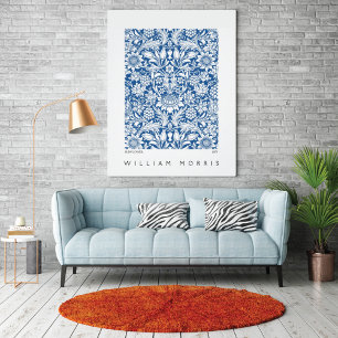 Solrosdesign i Blue William Morris Poster
