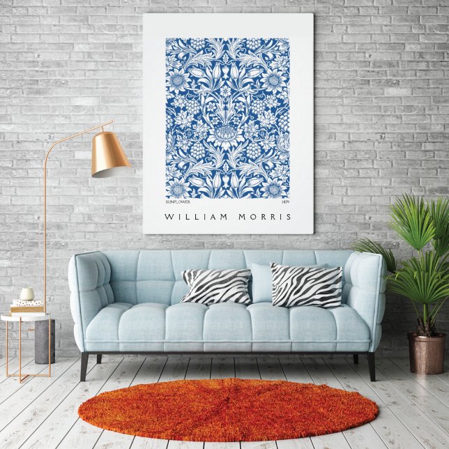Solrosdesign i Blue William Morris Poster (Skapare uppladdad)