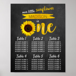 Solrosdiagram 1:a födelsedag poster