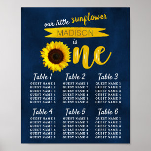 Solrosdiagram 1:a födelsedag poster