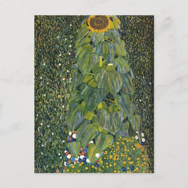 Solrosen av Gustav Klimt vykort (Framsida)
