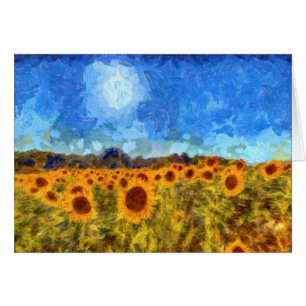 Solrosen sätter in Van Gogh Hälsningskort