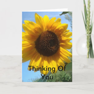 Solrosen som är tänkande av dig, Card Kort