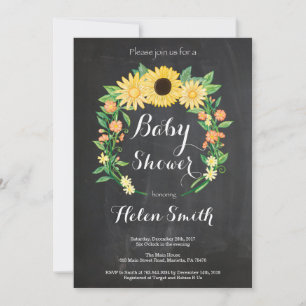 Solroser Baby Shower Inbjudan Krittafla