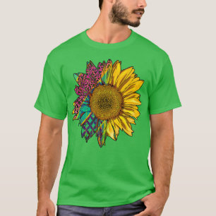 Solrosérts Manar och Women Funny Blommigt Graphi T Shirt