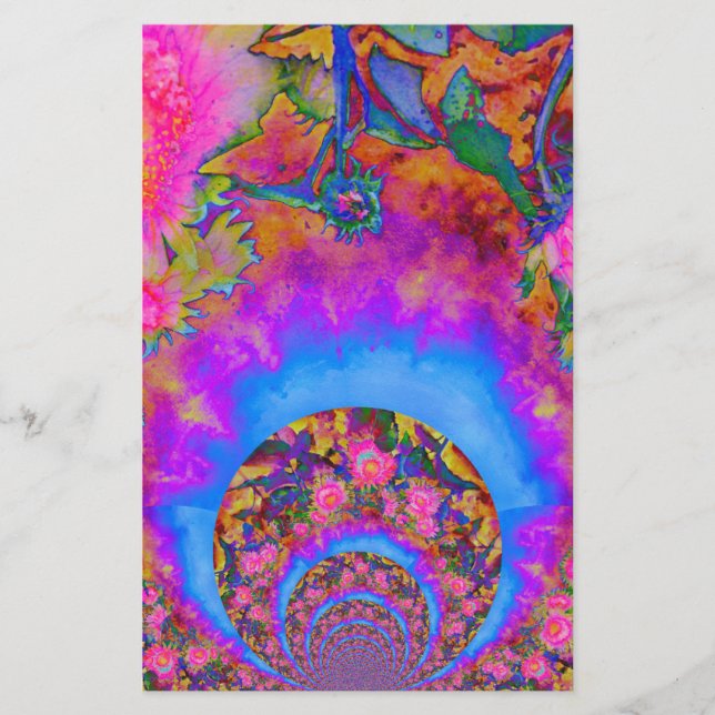 Solrosfält för alltid brevpapper (Framsida)