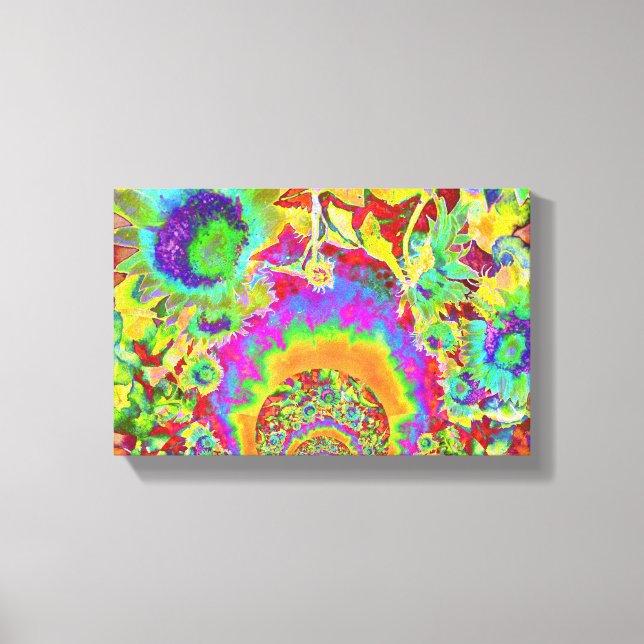 SolrosFält för alltid - orange Canvastryck (Framsida)