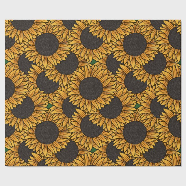 Solrosfältets inpackningspapper presentpapper (Seam)