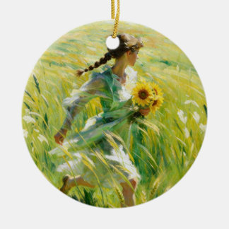 Solrosfältsflicka Ornament