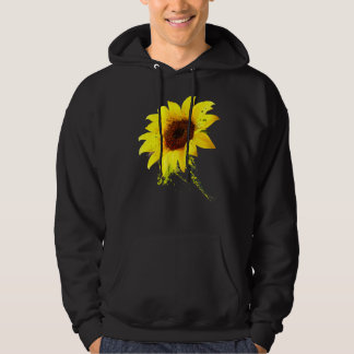 Solrosfärgad Blommigt Grafik - inspiration Hoodie