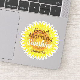 Solrosfärgad Bra Morgon Solfärgad Klistermärken