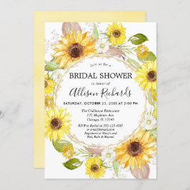 Solrosfärgat inbjudningskort för möhippa