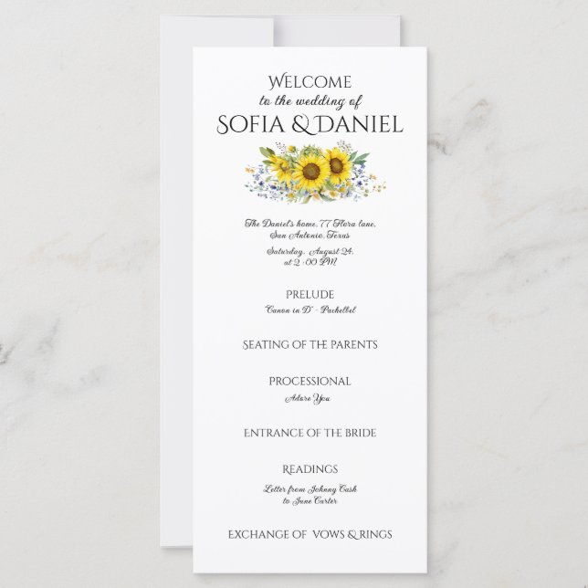 Solrosfärgat rosa bröllop-plattkort (Framsida)