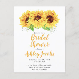 Solrosfärgen Inbjudningskort för möhippan