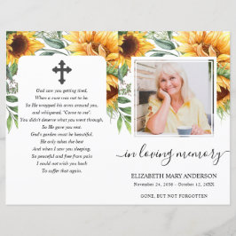 Solrosfärgfoto - begravningsprogram för Fullt