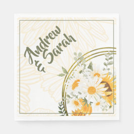 Solrosfärgsfärg, Blommigt Pappersservett