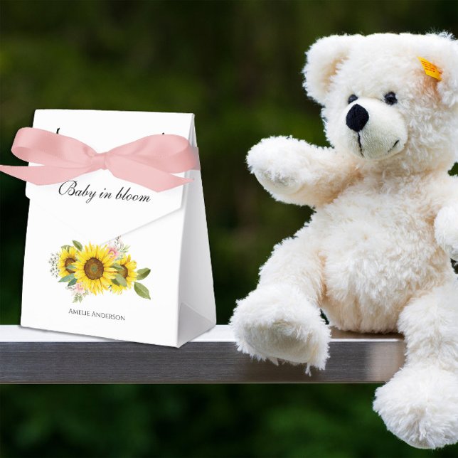 Solrosfärgsfärgad Rosa Blommigt Babykläder Presentaskar (Skapare uppladdad)