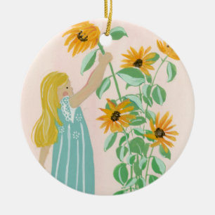 Solrosflicka Ornament
