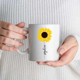 SolrosFödelsedagsfest ger henne kvinnor flickor Mugg