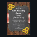 SolrosFödelsedagsfest Rustic Wood Chalk Inbjudan<br><div class="desc">Solros Födelsedagsfest inbjudan. VARJE ÅLDER. Ändra din lista för en par-dusch,  förlovningsfest,  bröllop BBQ,  I DO BBQ osv. Ändra bara texten till kostym i party. Bakåtskriften ingår.</div>